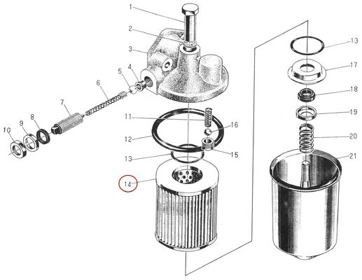495AG قطع غيار محرك ديزل - خرطوشة فلتر الزيت - J0810